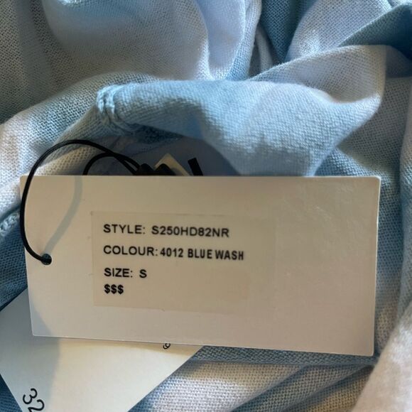 John + Jenn blue wash tie dye knit sweatshirt 100% cotton drawstring hoodie sz S - Picture 8 of 11